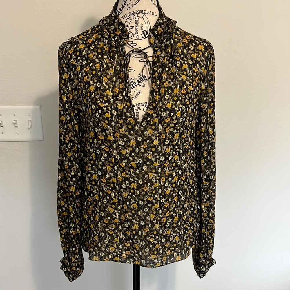 THE KOOPLES black, yellow, gold blouse